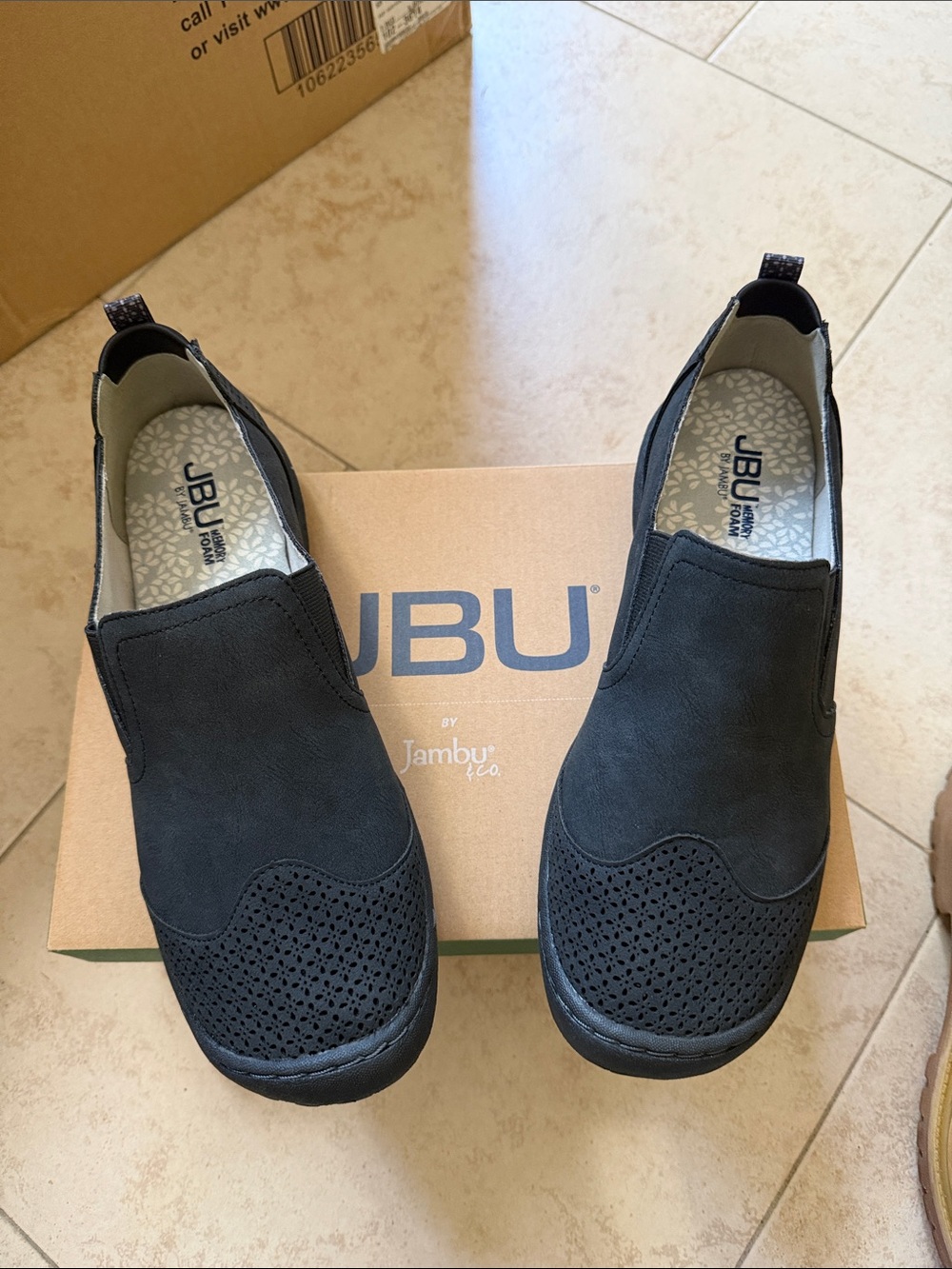 Women slip in shoe